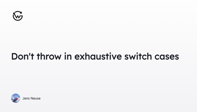 Why you should avoid exhaustive switch case in API clients