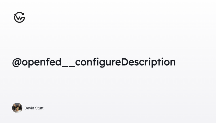 Introducing the @configureDescription directive for GraphQL Federation