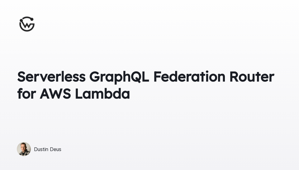 Serverless GraphQL Federation Router for AWS Lambda