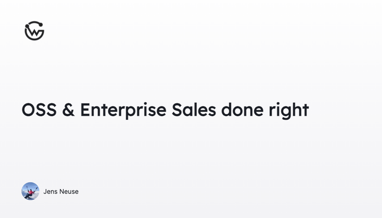 How to align Open Source and Enterprise Sales