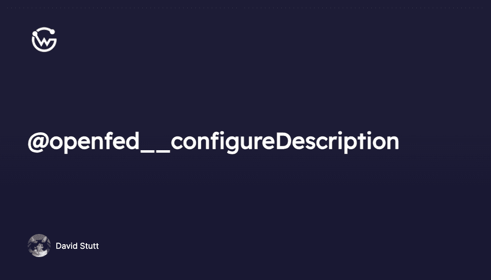 Introducing the @configureDescription directive for GraphQL Federation