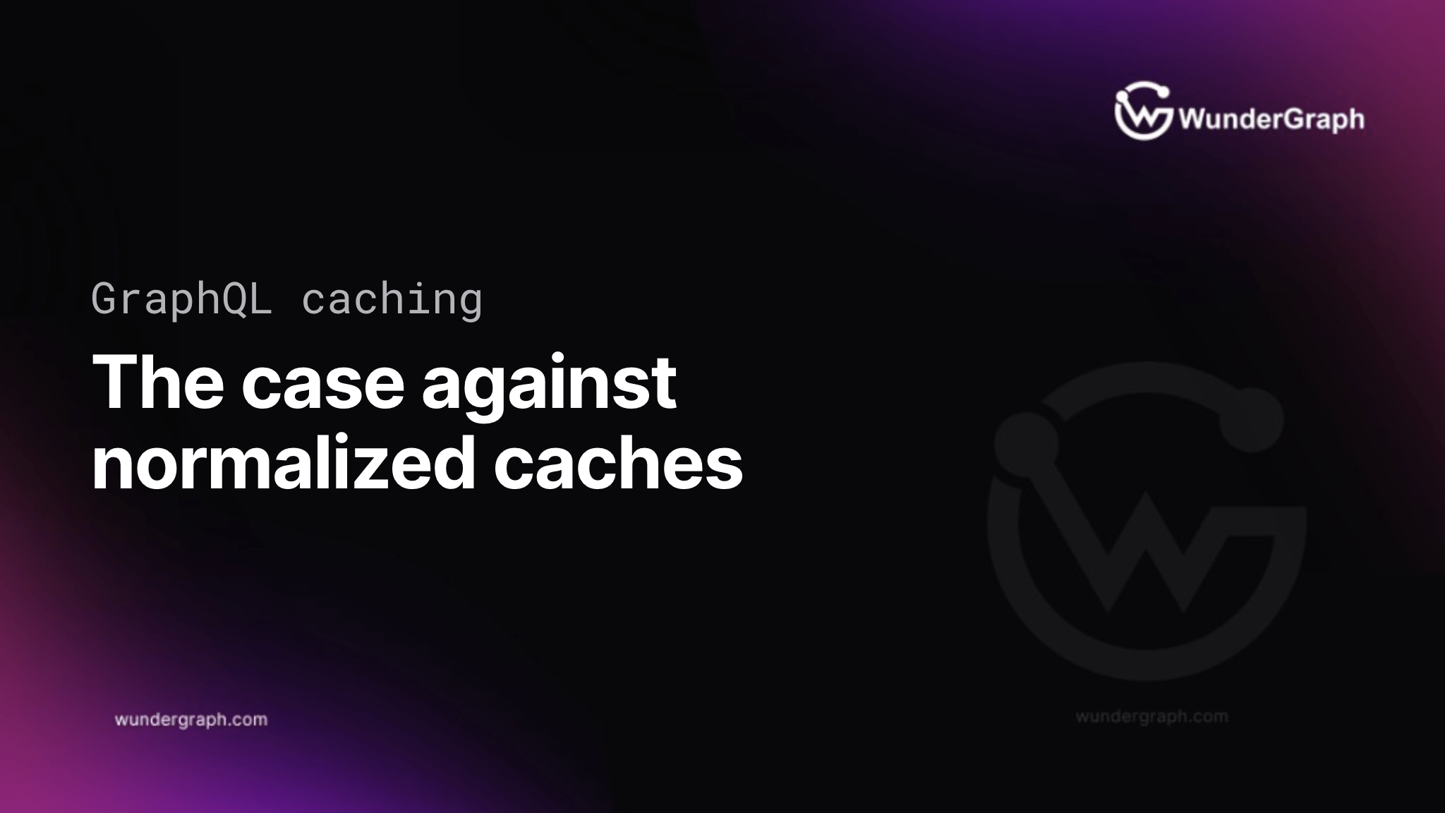 The case against normalized caching in GraphQL
