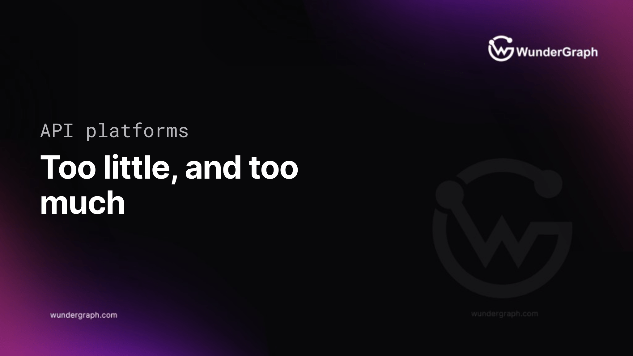 API Management does too little, Backend as a Service does too much