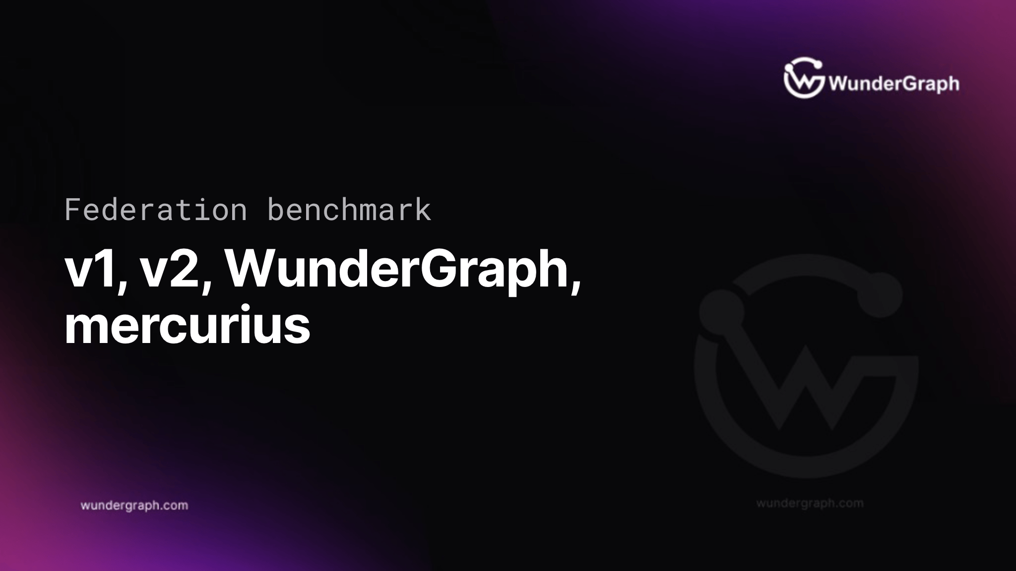 Benchmark: Apollo Federation Gateway v1 vs v2 vs WunderGraph vs mercurius-js