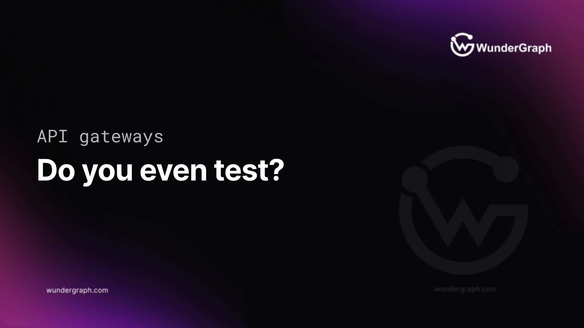 Do you even test?