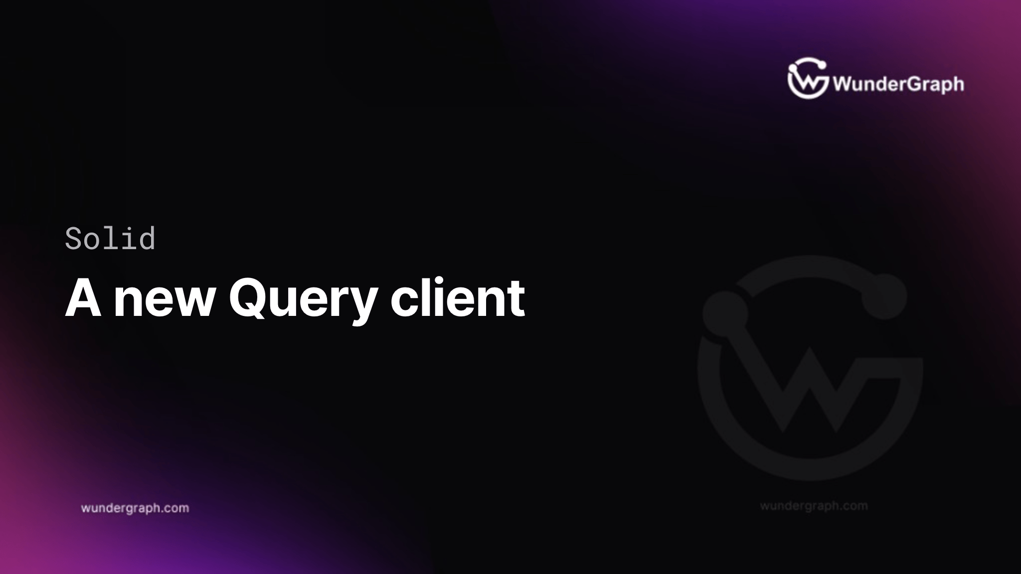 Introducing the new Solid Query client