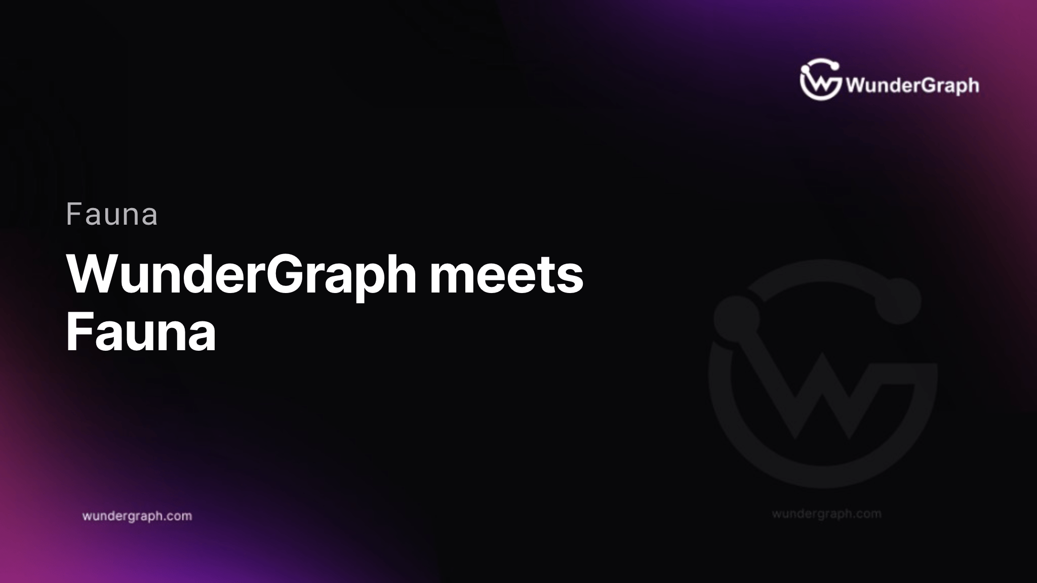 WunderGraph 🤝 Fauna Integration