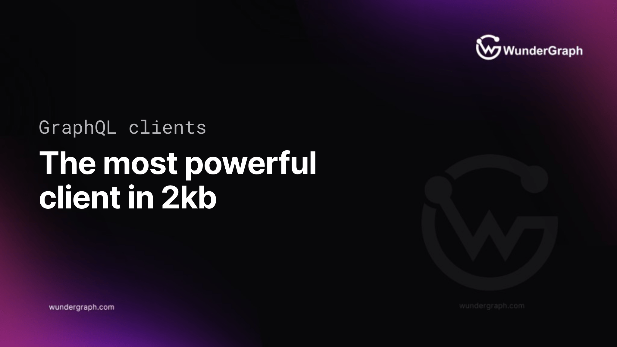The most powerful GraphQL Client for the web in just 2kb