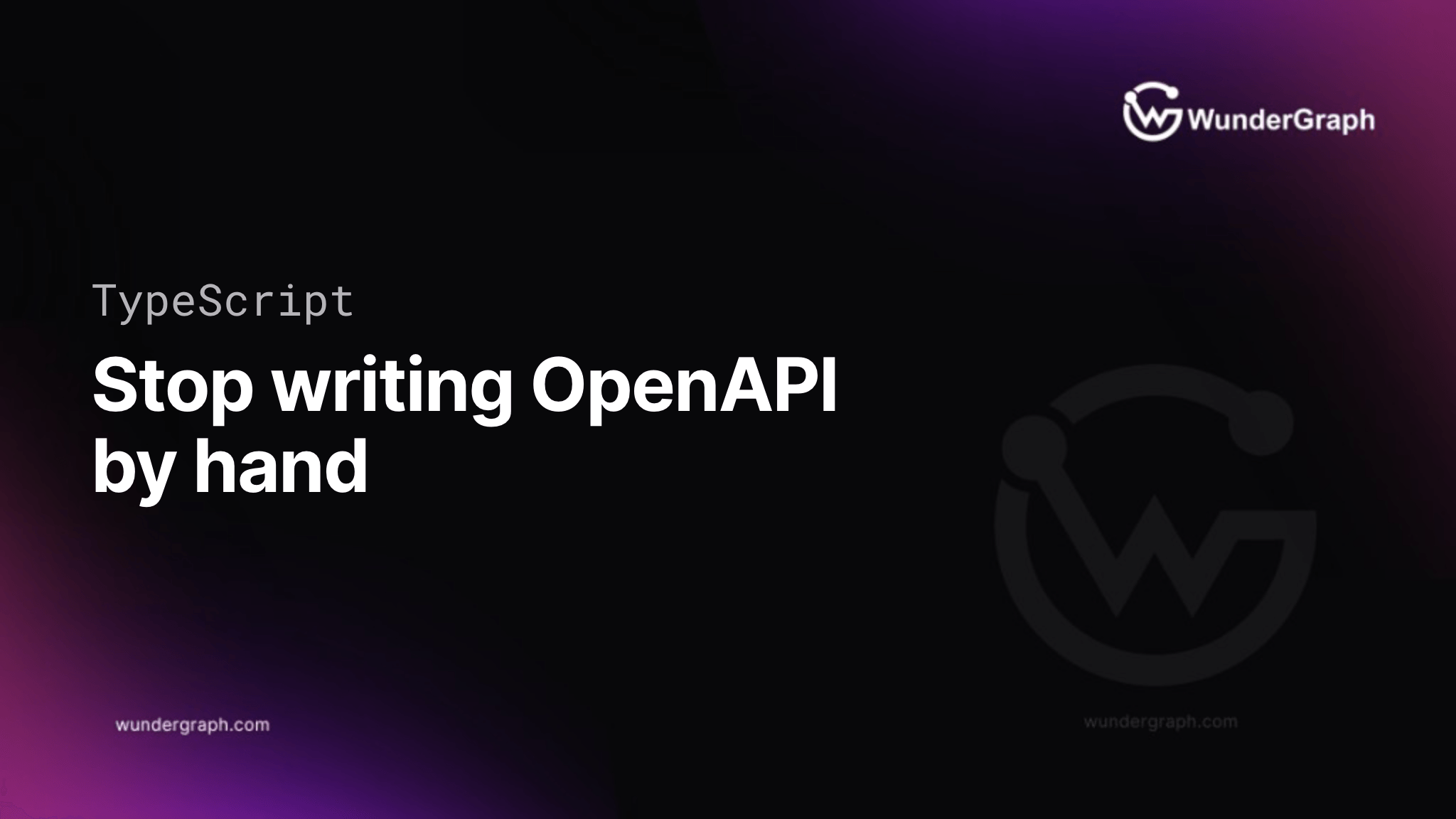 TypeScript First API Development: Never Write OpenAPI Specifications Again