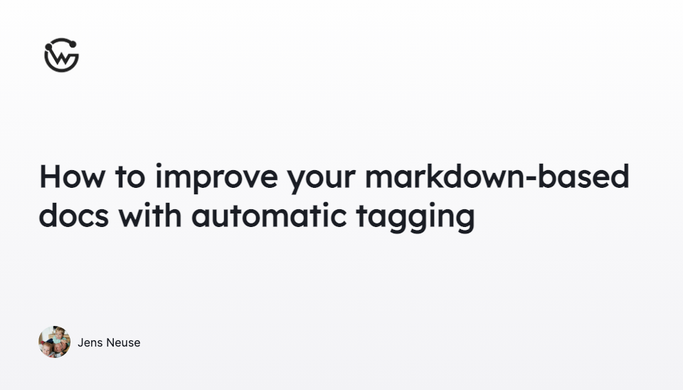 How to improve your markdown-based docs with automatic tagging