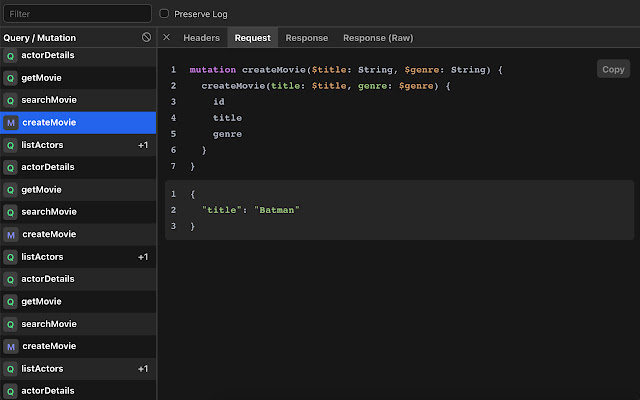 GraphQL Network Inspector Chrome extension