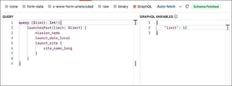 Postman GraphQL client