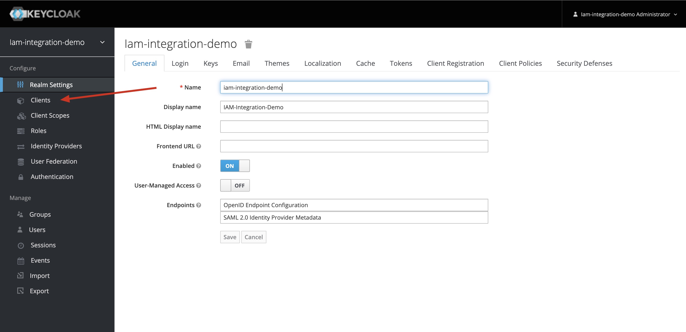 Cloud IAM client navigation