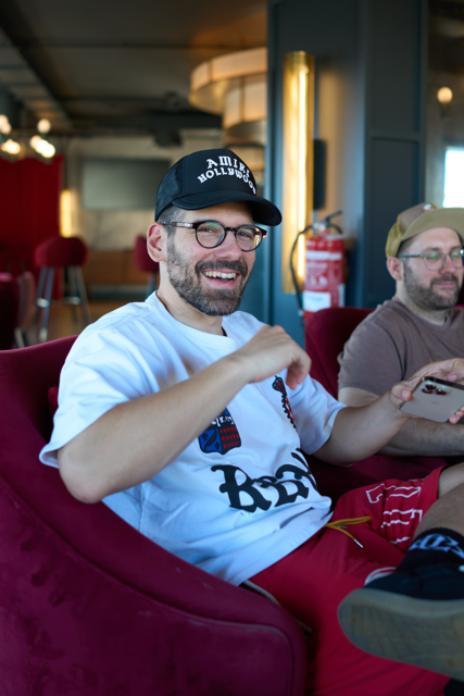 Illiya laughing during WunderGraph's Madrid Work Week